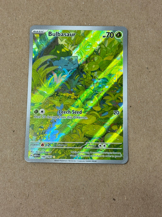ENGLISH 151 BULBASAUR  166/165  RAW  PK1788
