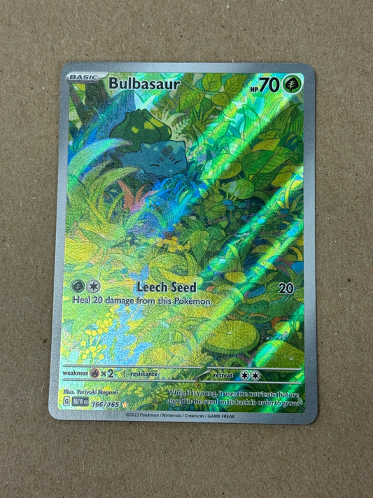 ENGLISH 151 BULBASAUR  166/165  RAW  PK1789
