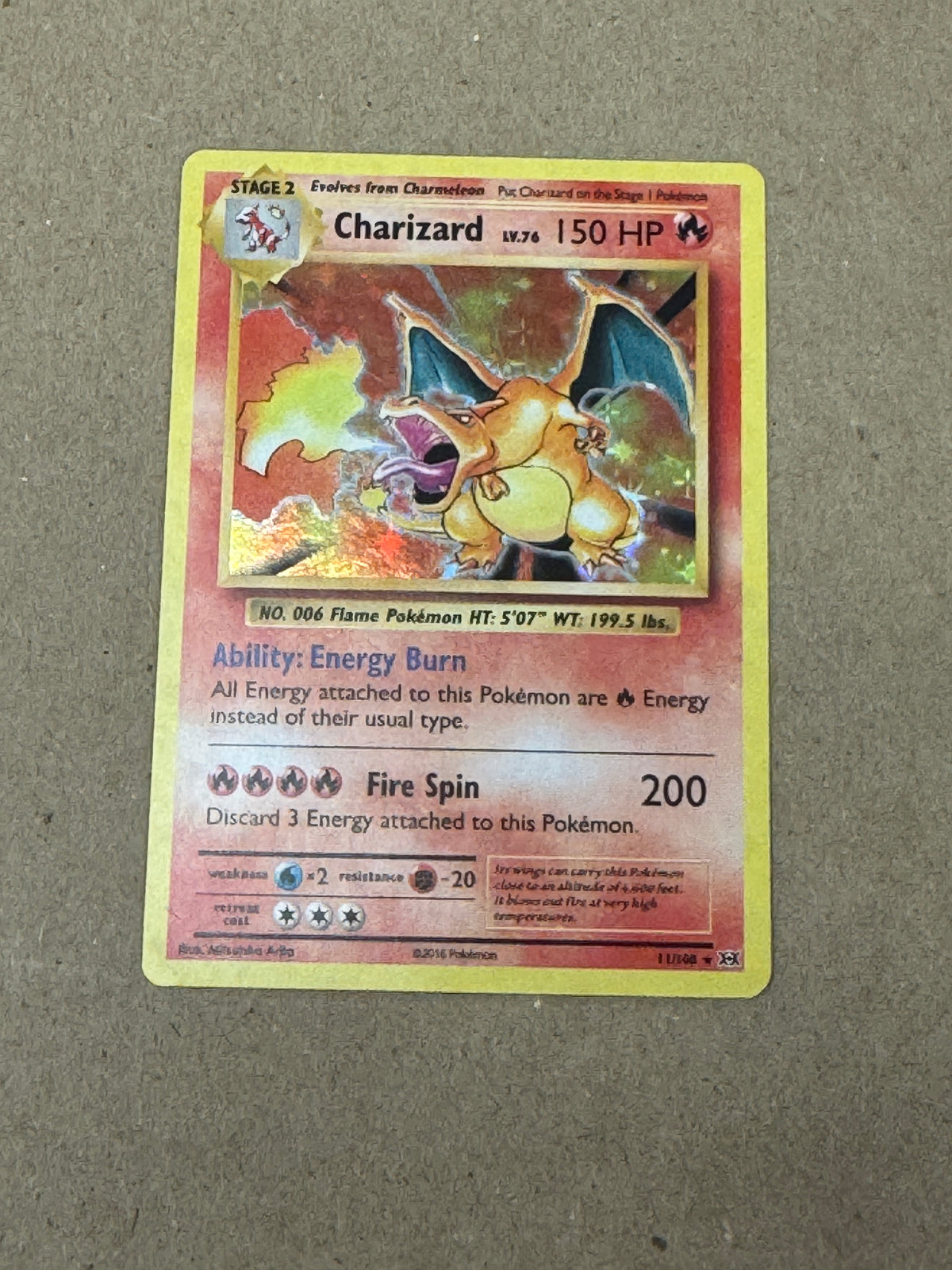 EVOLUTIONS CHARIZARD  11/108  HOLO  CONDITION  RAW  PK1818