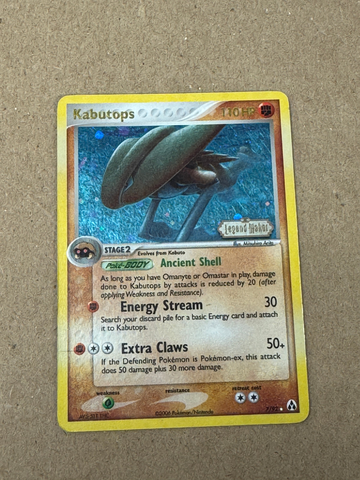 LEGEND MAKER KABUTOPS 7/92 PK1459 RAW