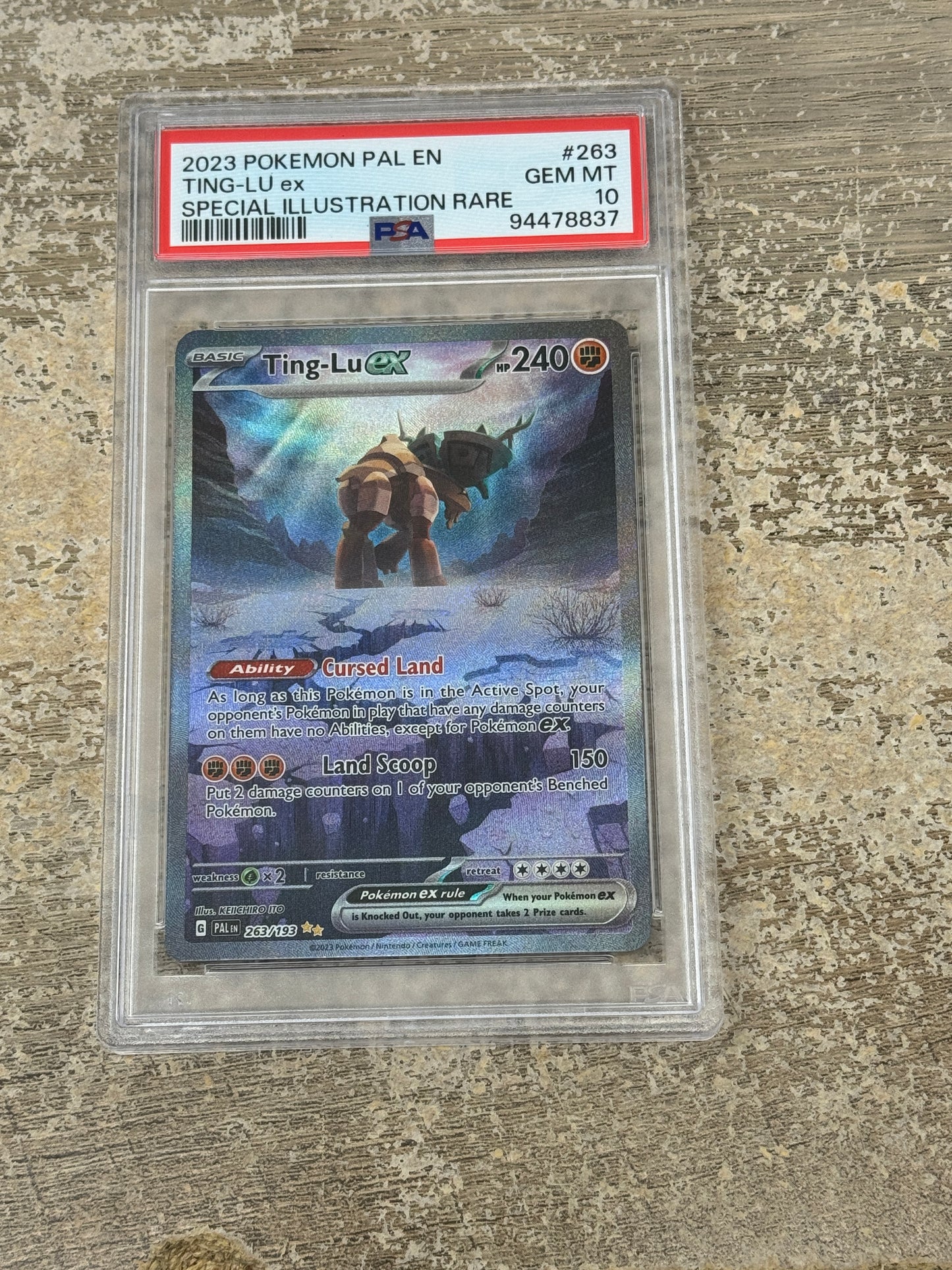 POKEMON PALDEA EVOLVED TING-LU ex 263/193  PSA 10  GEM MINT  PK598