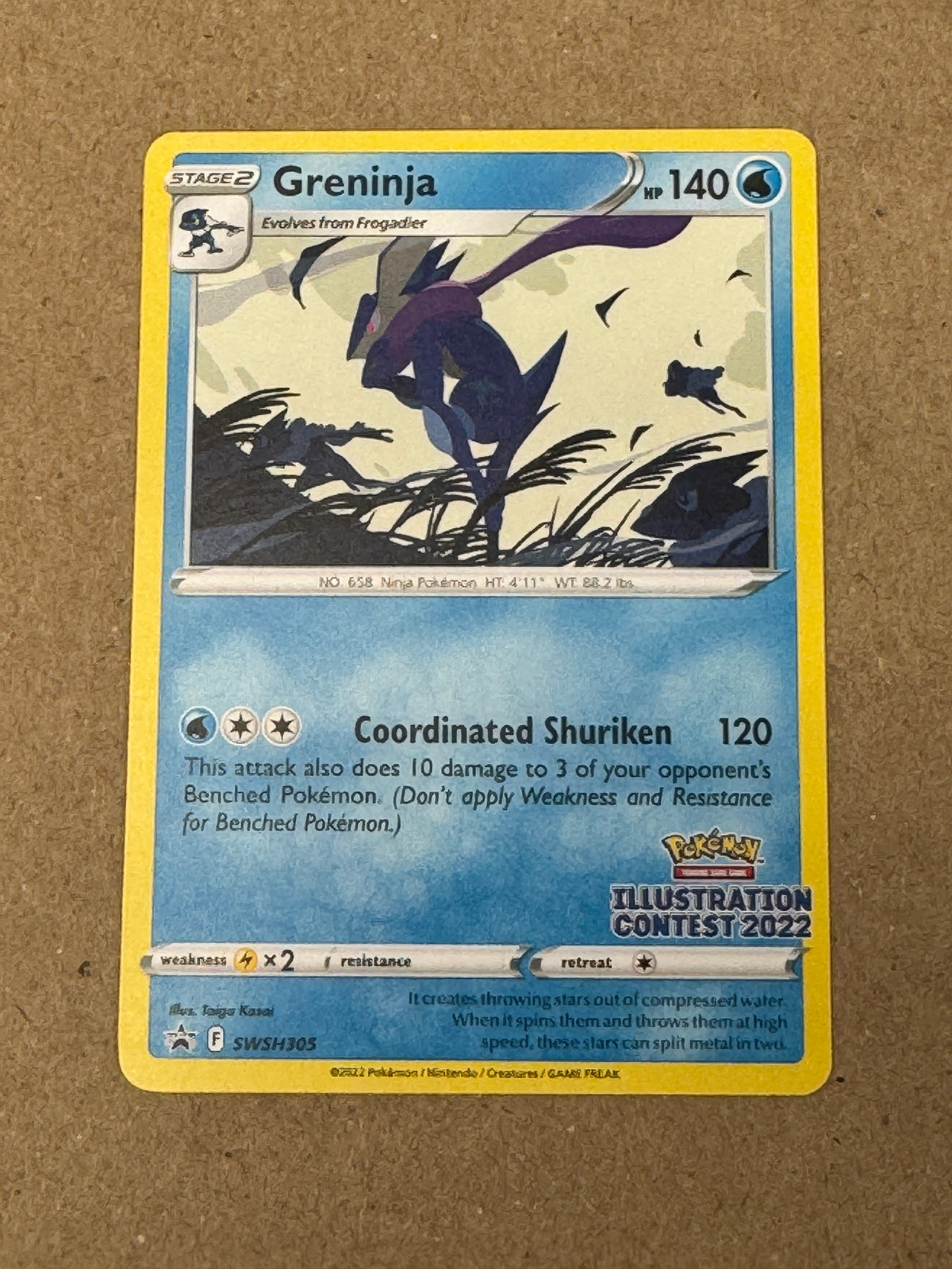ILLUSTRATION CONTEST 2022 GRENINJA BSP SWSH305  RAW  **PK1953**