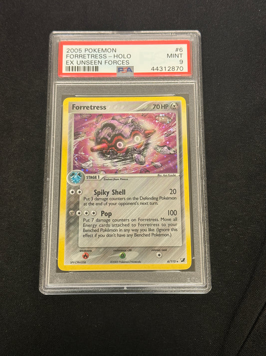 POKEMON UNSEEN FORCES FORRETRESS HOLO  6/115  PSA 9  MINT  PK458