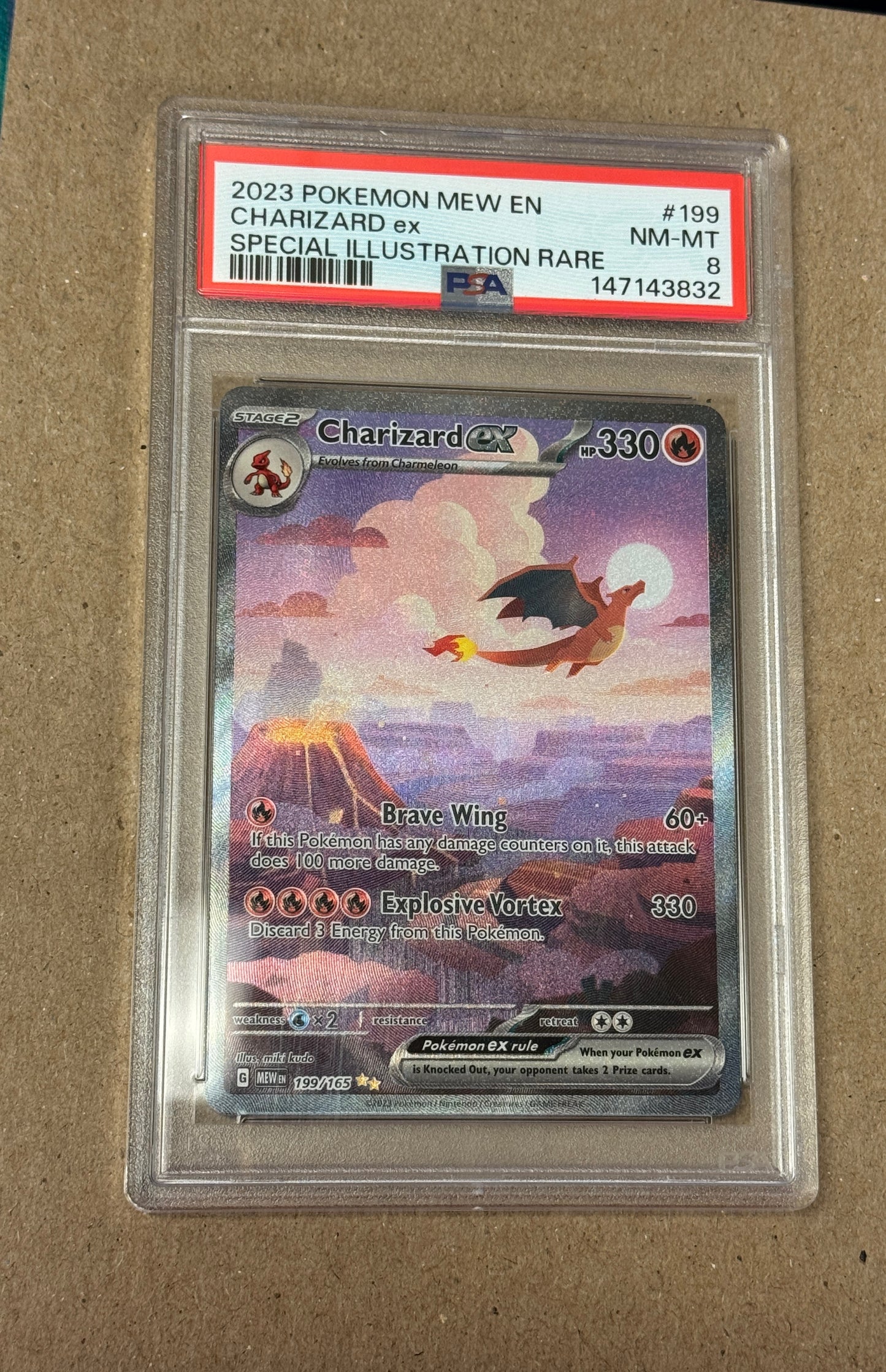 2023 ENGLISH 151 CHARIZARD ex #199  PSA 8  PK1262
