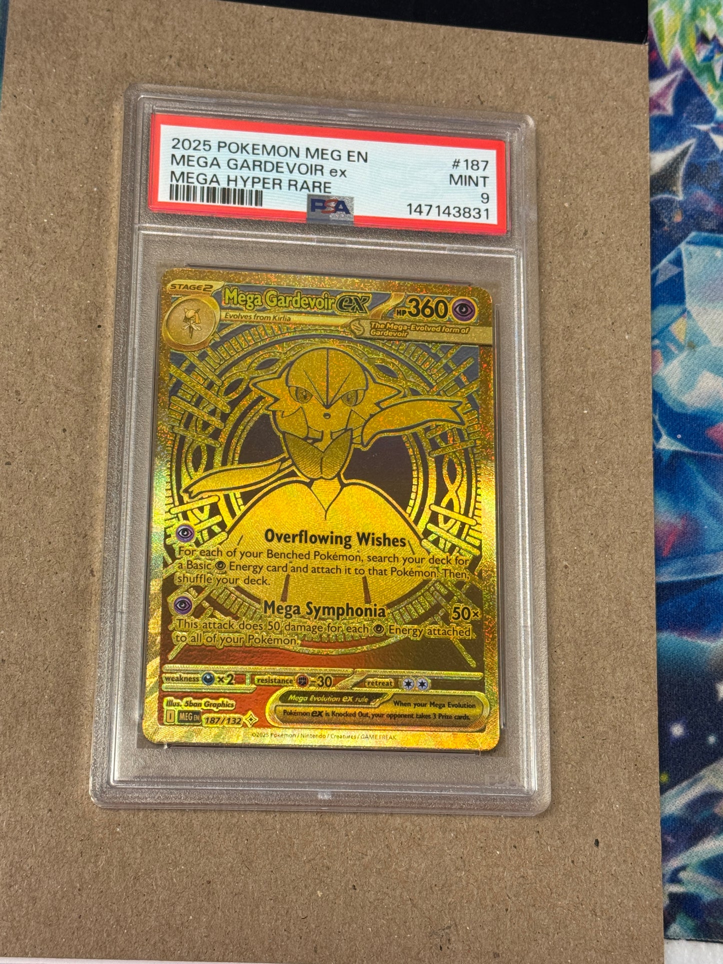 2025 MEGA EVOLUTION MEGA GARDEVOIR eX  #187  PSA 9  PK1271