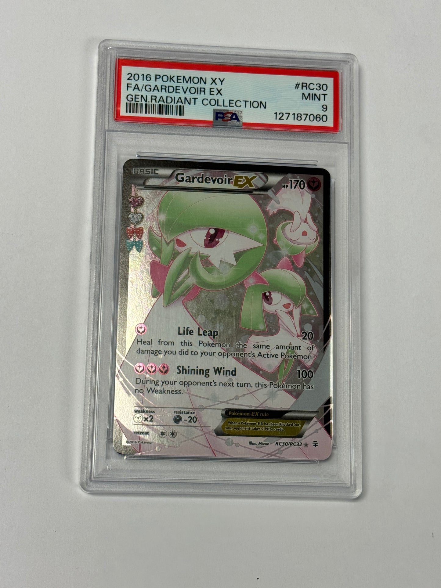 2016 GENERATIONS RADIANT COLLECTION GARDEVOIR EX  #RC30  PSA 9  PK990.  SLAB