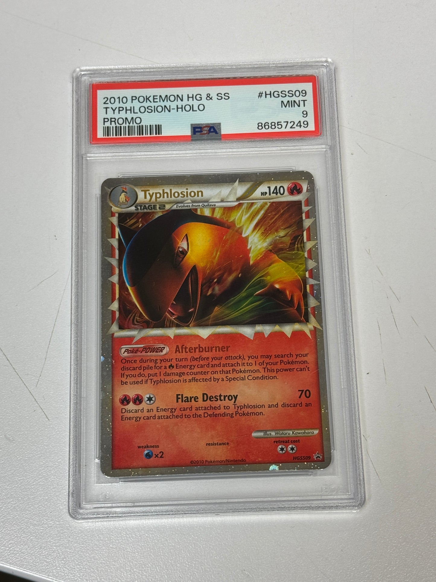 POKEMON HG & SS PROMO TYPHLOSION HOLO  HGSS09  PSA 9  MINT  PK523