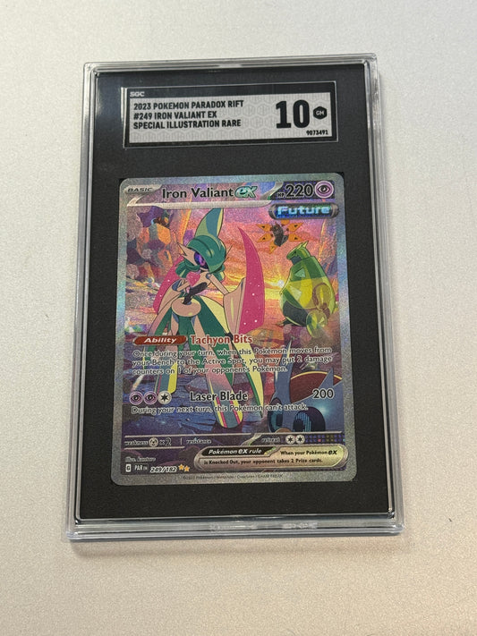 POKEMON PARADOX RIFT IRON VALIANT EX SIR  249/192  SGC 10  GEM MINT  PK574