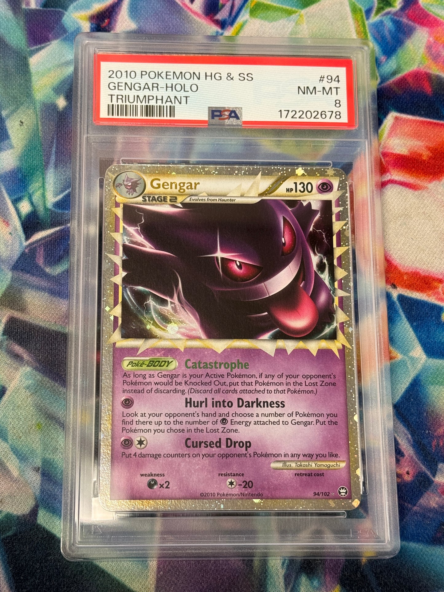2010 TRIUMPHANT GENGAR #94  PSA 8  PK1022