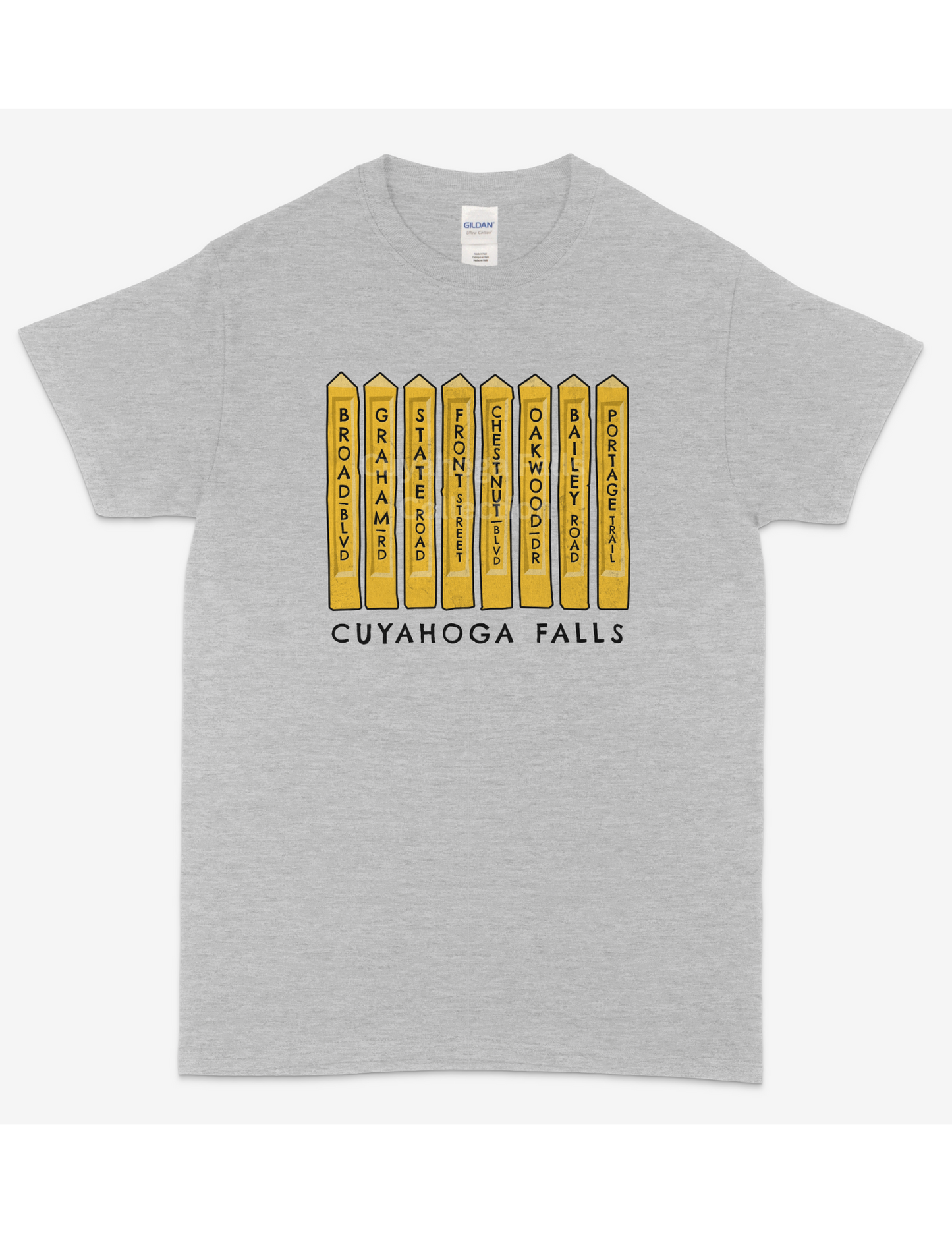 CUYAHOGA FALLS STREET SIGNS T-SHIRT. CFO!