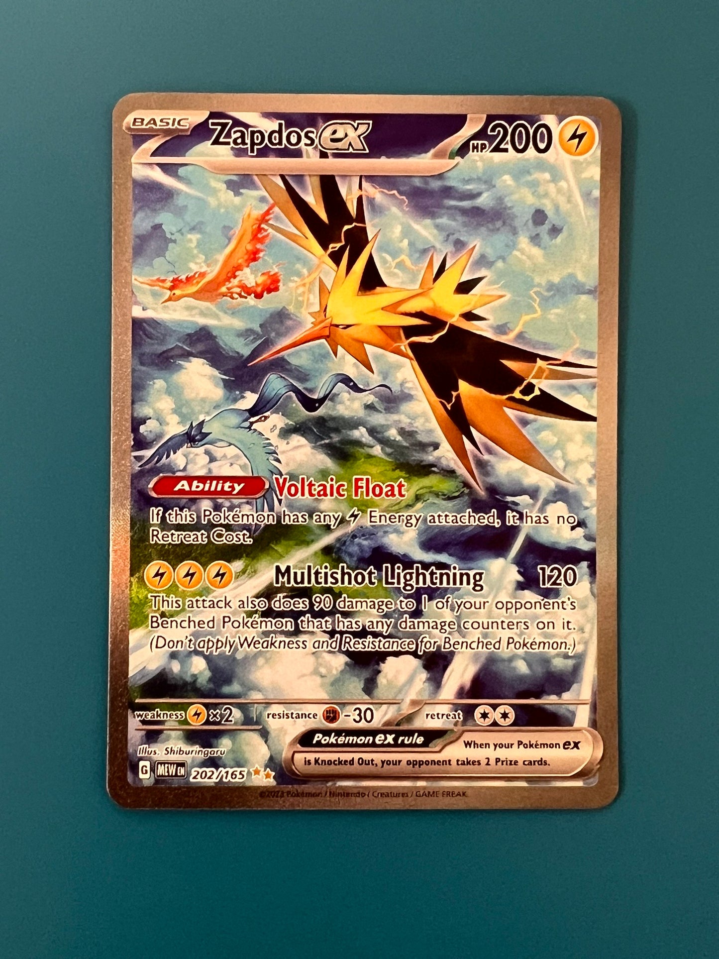 ZAPDOS 202/165 151 PK1204 UNGRADED