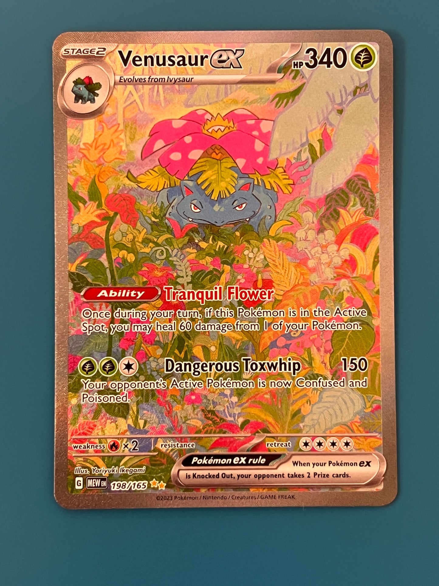 VENUSAUR EX 198/165 151 PK1200 UNGRADED