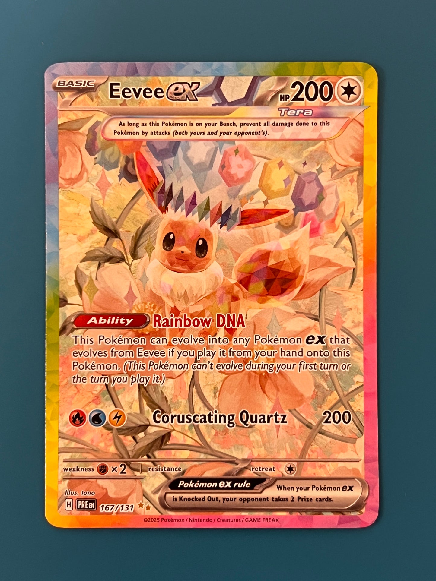 EEVEE 167/131 PRISMATIC EVOLUTIONS PK1198 UNGRADED
